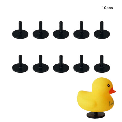 (Black, 10pcs) Plastic Duck Display Bracket Holder, Black, 10 Pack