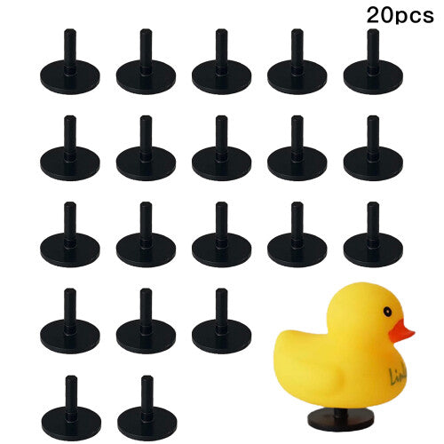 (Black, 20pcs) Plastic Duck Display Bracket Holder, Black, 10 Pack