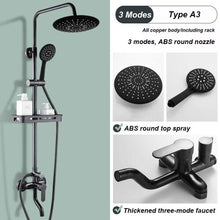 (black, A) Black Shower Set Home Bathroom Full Copper Bathroom Booster Shower Bathroom Bath Shower Set