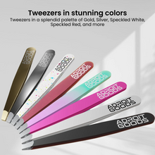 (Black) AdroitGoods Tweezers Epilate - Slanted - Stainless Steel