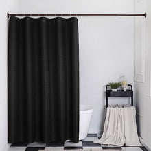 Black Bathroom Shower Curtains 72 inches Long Waffle Waterproof Fabric Farmhouse Modern Square Textured Shower Curtains with Hooks Bathroom72