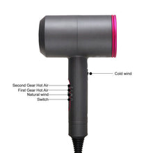 (black, EU) Household Hair Blow Dryer Low Radiation Quick-drying Tools