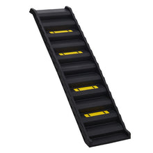 (Black) Folding Portable Dog Pet Stairs Ramp