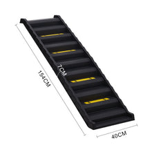 (Black) Folding Portable Dog Pet Stairs Ramp