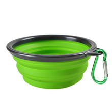 (Black) Fordable Pet Feed Bowl Eco-Friendly Silicone Travel Portable Puppy Container