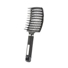 (black) Hair Brush Scalp Massage Comb Bristle Nylon Women Wet Curly Detangle Brush