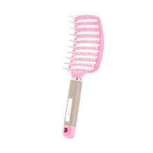 (black) Hair Brush Scalp Massage Comb Bristle Nylon Women Wet Curly Detangle Brush