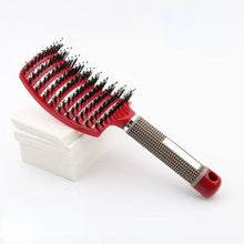 (black) Hair Brush Scalp Massage Comb Bristle Nylon Women Wet Curly Detangle Brush