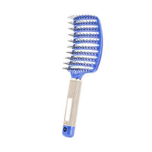 (black) Hair Brush Scalp Massage Comb Bristle Nylon Women Wet Curly Detangle Brush