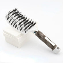 (black) Hair Brush Scalp Massage Comb Bristle Nylon Women Wet Curly Detangle Brush