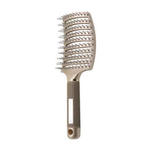 (black hairless) Hair Brush Scalp Massage Comb Bristle Nylon Women Wet Curly Detangle Brush