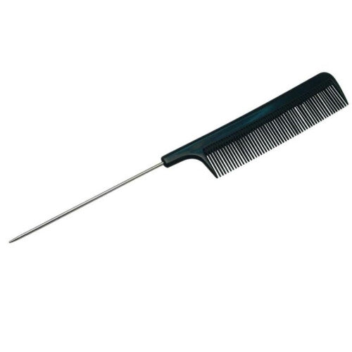 Black Metal Tail Comb 8 inch 20cm