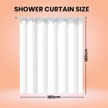 (Black) PEVA Shower Curtain With 12 Curtain Hook Mould & Mildew Water Resistant Washable Premium Liner Bathroom Curtain Long Shower Curtain, 180cm x 180cm