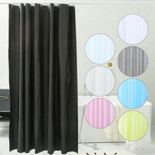 (Black) PEVA Shower Curtain With 12 Curtain Hook Mould & Mildew Water Resistant Washable Premium Liner Bathroom Curtain Long Shower Curtain, 180cm x 180cm