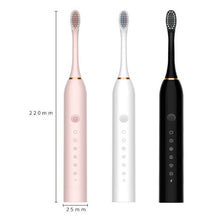 (Black) Rechargeable Sonic Vibration Electric Toothbrush