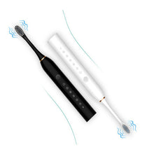 (Black) Rechargeable Sonic Vibration Electric Toothbrush