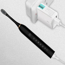 (Black) Rechargeable Sonic Vibration Electric Toothbrush