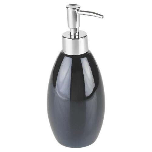 (Black, Soap Dispenser) Ridder Ceramic Bathroom Dispenser Toilet Brush Set