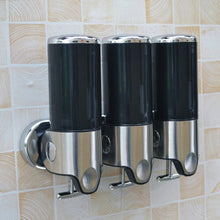 (Black) Soap Shampoo Dispenser 3 Bottles 1500ML