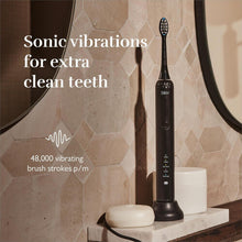 Black, Sonic electric toothbrush for cleaning and whitening teeth