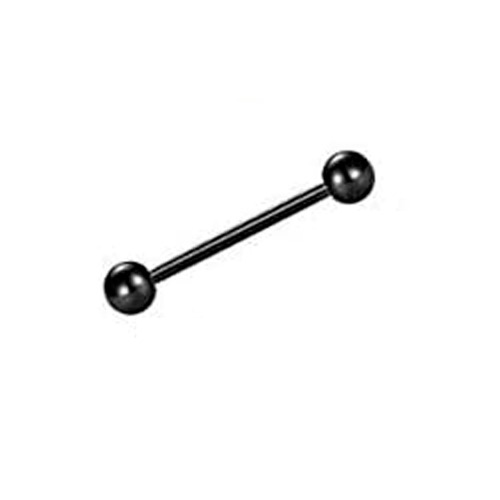 Black styles1PC Tongue Piercing Titanium Plated  1.2mm 16mm 4mm