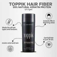 (Black) TOPPIK Hair Thickening Fibres | Instant Hair For Men & Women | All Colours 27.5g