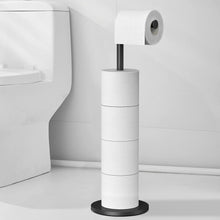 (Black) Vinsani Freestanding Toilet Roll Holder Stand