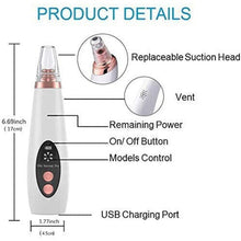 Blackhead Remover Vacuum Pore Cleaner Facial Acne Spot Deep Suction