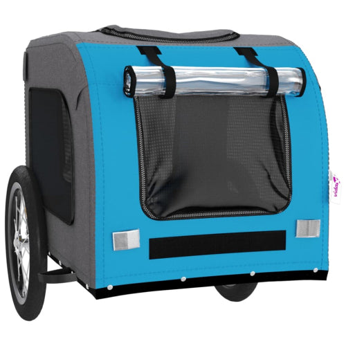 (blue, 125 x 64 x 66 cm) vidaXL Dog Bike Trailer Bicycle Trailer Bike Carriage Oxford Fabric and Iron