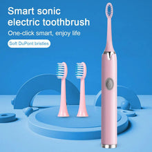 (Blue 3 Bruch head) Tongwode Sonic Electric Toothbrush With 6 Tooth Brush Heads