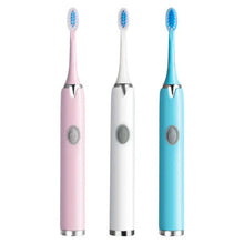 (Blue 3 Bruch head) Tongwode Sonic Electric Toothbrush With 6 Tooth Brush Heads