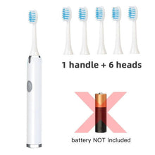 (Blue 3 Bruch head) Tongwode Sonic Electric Toothbrush With 6 Tooth Brush Heads