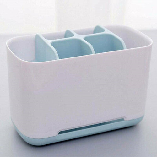 (Blue) Electric Toothbrush Holder Large Bathroom Caddy Storage Multifunction Organizer