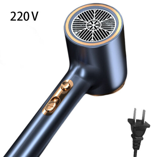 (Blue) Hair Dryer Fashionable Three Color Tshaped Household Highpower Wind Speed 220v