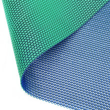 (Blue/Green, Square 60x60cm) Nicoman Reversible Anti Slip Dual-Colour Shower Mats