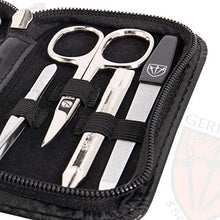 '- brand quality 8 piece manicure pedicure grooming kit set for professional finger & toe nail care scissors clipper fashion leather case in gift box,