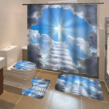 Break Through the Clouds Redemption Waterproof Bathroom Shower Curtain Toilet Cover Mat Non-Slip Floor Mat Rug Bathroom Set