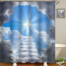 Break Through the Clouds Redemption Waterproof Bathroom Shower Curtain Toilet Cover Mat Non-Slip Floor Mat Rug Bathroom Set