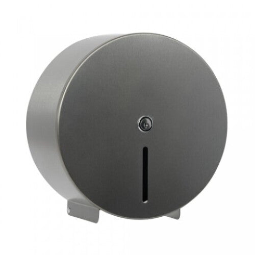 Brushed Steel Mini Jumbo Toilet Roll Dispenser