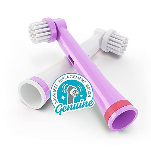 Brusheez Electronic Toothbrush Replacement Brush Heads 2 Pack (Sparkle