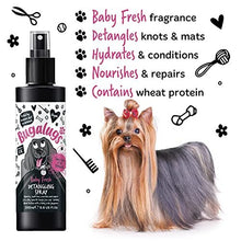 BUGALUGS Baby Fresh Dog Detangler Spray - Hair Conditioner for Dogs with baby powder dog perfume - Professional groom detangling spray- Pro dog