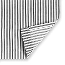 cackleberry Home Black and White Ticking Stripe Woven cotton Shower curtain 72 Inches W x 72 Inches L