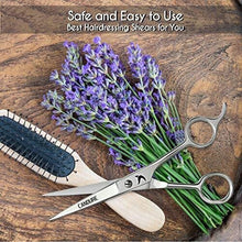 Candure Hairdressing Barber Hair Scissor for Professional Hairdressers Barbers Stainless Steel Hair Cutting Shears - For Salon Barbers, Men, Women,