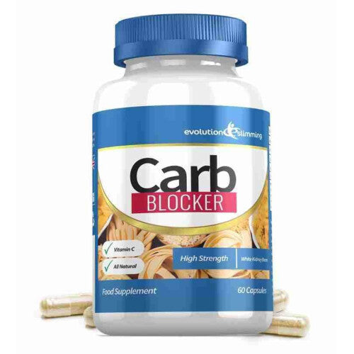 Carb Blocker with White Kidney Bean and Vitamin C - 60 Capsules - Carb Blocker - Evolution Slimming