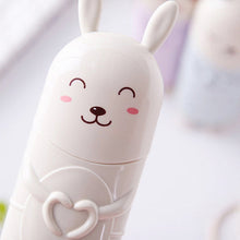 Cartoon Children Toothbrush Box Baby Fashion Bunny Tooth Box Travel Toothbrush(Purple   )