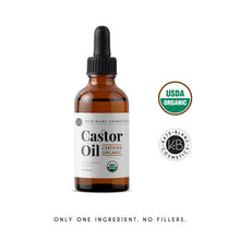 Castor Oil (2oz) USDA Certified Organic, 100% Pure, Cold Pressed, Hexane Free by Kate Blanc. Stimulate Growth for Eyelashes, Eyebrows, Hair