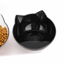 Cat Double Bowls Pet Dog Food Water Bowl Feeder Dual Angle with Raised