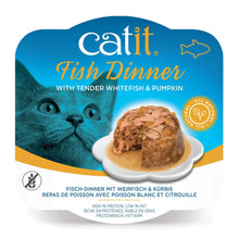 Catit Fish Dinner with Whitefish & Pumpkin 80g - Hydrating and Healthy Wet Cat Food for Cats of All Ages