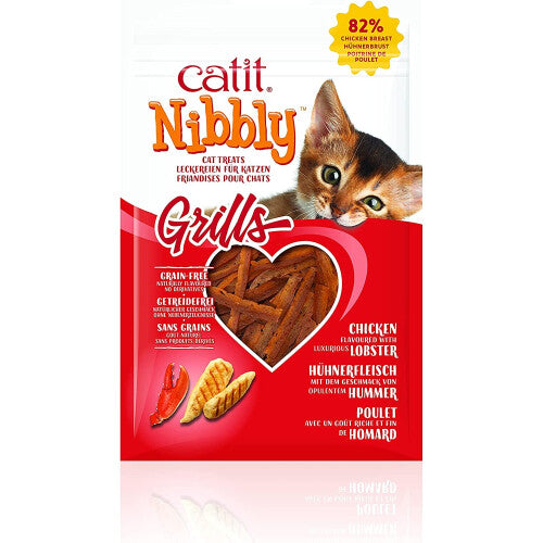 Catit Nibbly Grills Chicken Breast Fillet with Lobster Cat Chew Strips 30g