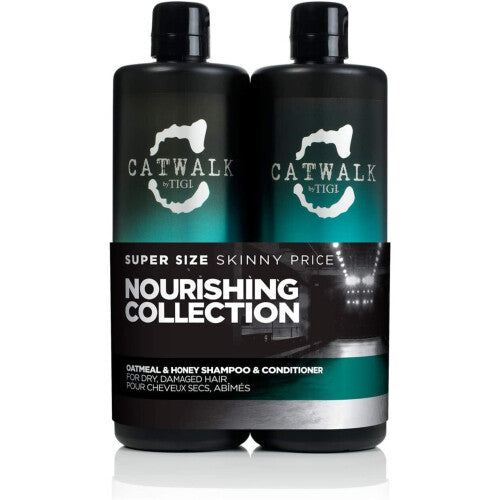 Catwalk by TIGI Oatmeal & Honey Nourish Shampoo and Conditioner for Dry Damaged Hair, 2x750 ml